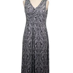 Talbots Size S/P Black Print Dress